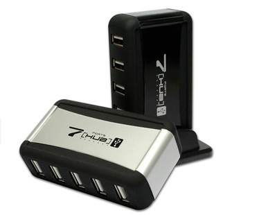 立式七口USB HUB集線器 高效擴展，智能辦公好幫手